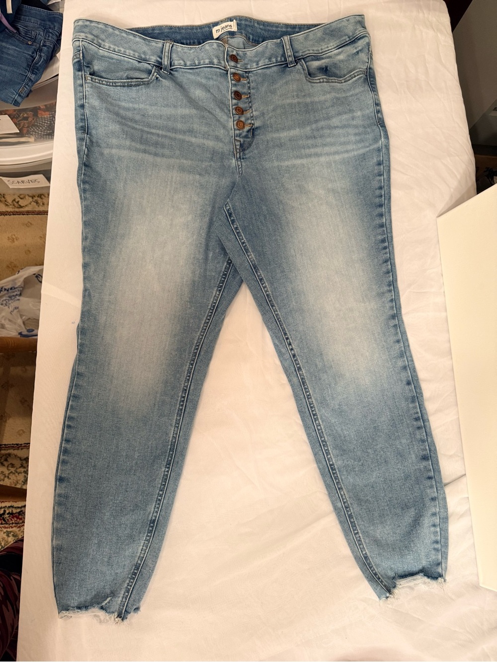 M Jeans by Maurice’s Light Wash Women's Button-Fly Jeans